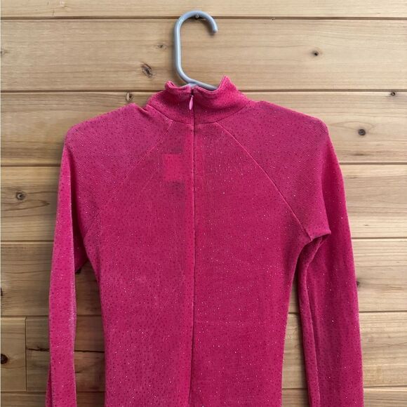 American Girl Size Small Pink Sparkle Dance Ice Skater Twirl Long Sleeve Dress - Picture 5 of 10